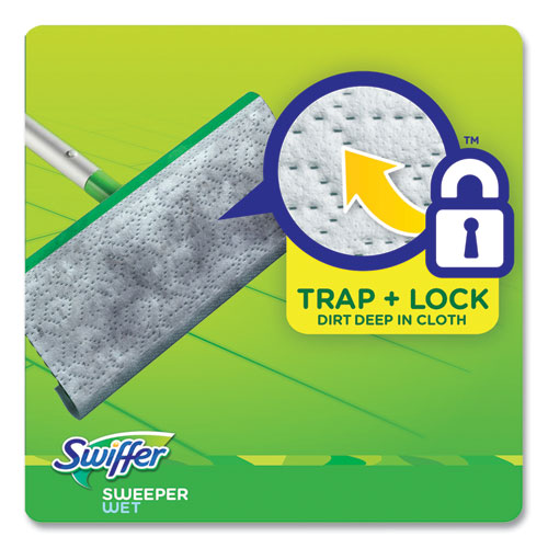 Image of Swiffer® Sweeper Trap + Lock Wet Mop Cloth, 8 X 10, White, Lavender Scent, 38/Pack
