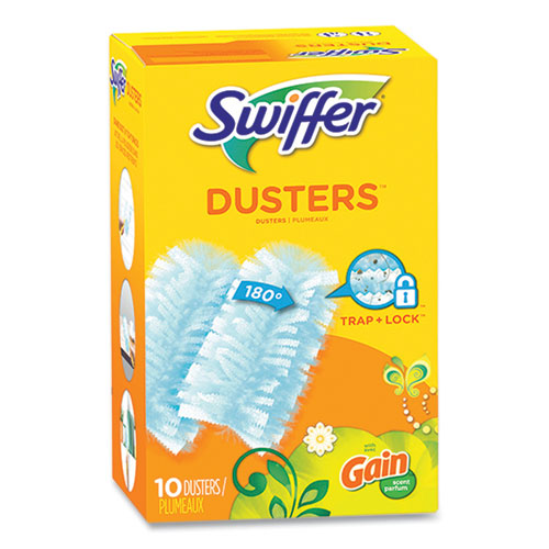 Swiffer® Dusters Refill, Dust Lock Fiber, Blue, Gain Original Scent, 10/Pack