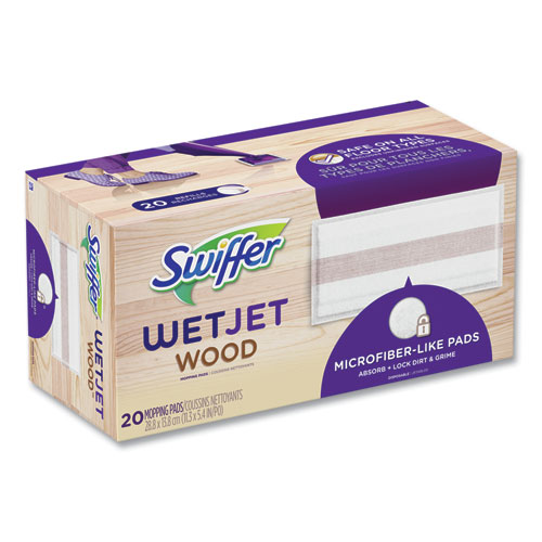 Image of Swiffer® Wetjet System Wood Mopping Pad, 5.4 X 11.3, White, 20/Pack