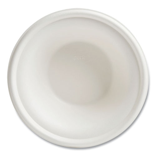 Image of Perk™ Pfas-Free Compostable Bagasse Bowls, 12 Oz, White, 125/Pack