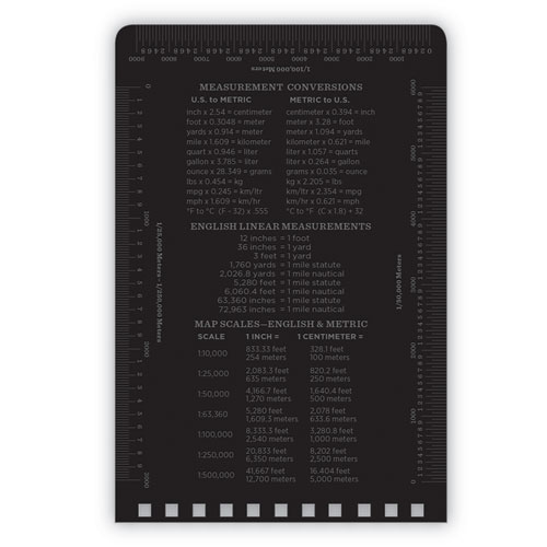 All-Weather Wire-O Notepad, Universal: Narrow Rule and Quadrille Rule, Black Cover, 50 White 3 x 5 Sheets