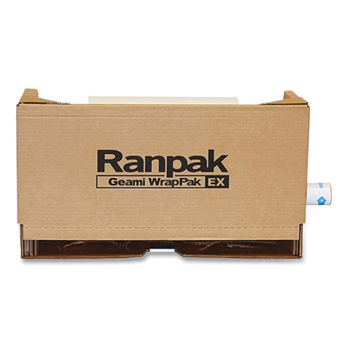 Image of Ranpak Wrappak Ex Expandable Honeycomb And Tissue Wrap, Brown Kraft/White, 14" X 750 Ft Roll In Dispenser Box