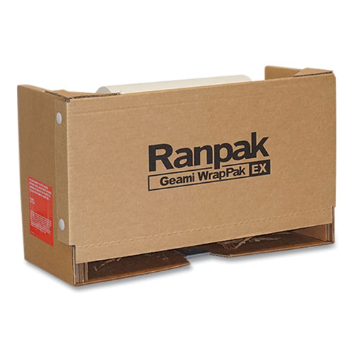 Image of Ranpak Wrappak Ex Expandable Honeycomb And Tissue Wrap, Brown Kraft/White, 14" X 750 Ft Roll In Dispenser Box
