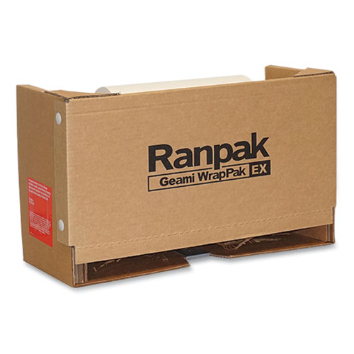 WrapPak Ex Expandable Honeycomb and Tissue Wrap, Brown Kraft/White, 14" x 450 ft Roll in Dispenser Box