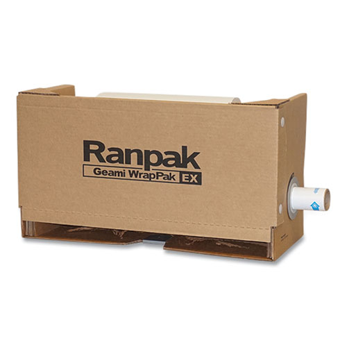 WrapPak Ex Expandable Honeycomb and Tissue Wrap, Brown Kraft/White, 14" x 450 ft Roll in Dispenser Box