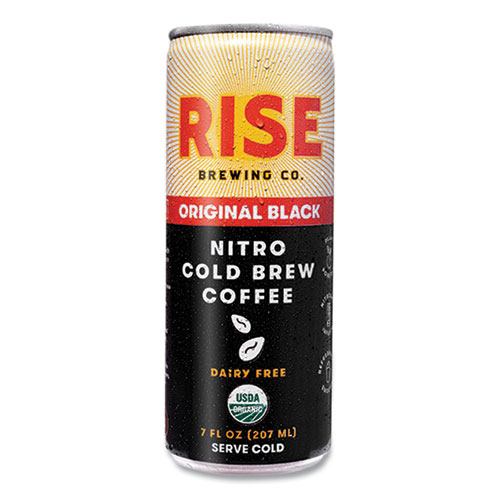 RISE Brewing Co.® Nitro Cold Brew Latte, Oat Milk Mocha, 7 oz Can, 12/Carton