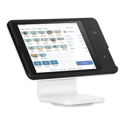 Square Pos Stand For Ipad, Black/Glossy White