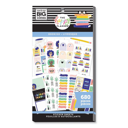 The Happy Planner® Me And My Big Ideas Stickers, Booklist Theme, 680 Stickers
