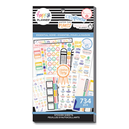 Image of The Happy Planner® Essentials Home Classic Stickers, Productivity Theme, 734 Stickers