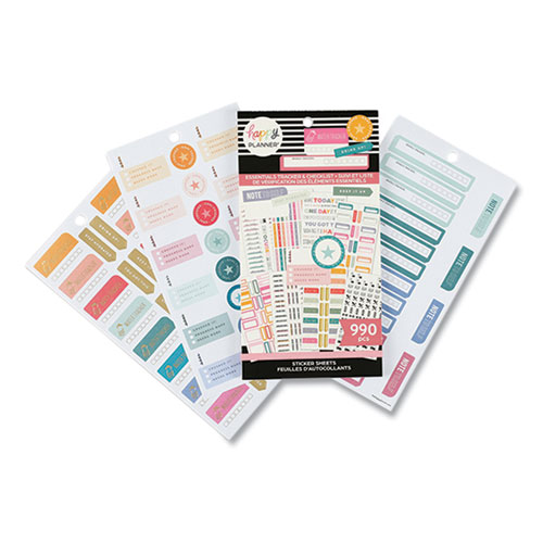 Image of The Happy Planner® Essentials Tracker & Checklist Classic Stickers, Productivity Theme, 990/Pack