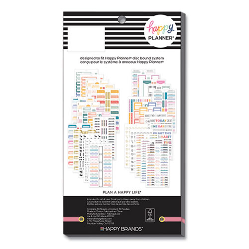 Image of The Happy Planner® Essentials Tracker & Checklist Classic Stickers, Productivity Theme, 990/Pack