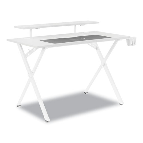 Union & Scale™ Vizon 47" Gaming Desk, 47.2" X 26.6" X 35", White Colorway