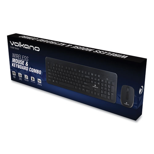 Cobalt Series Wireless Keyboard and Mouse Combo, 2.4 GHz Frequency/26 ft Wireless Range, Black