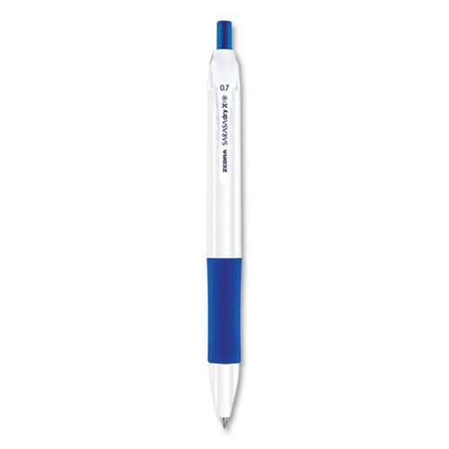 Zebra X10 Retractable Gel Pen, Medium Point 0.7mm Blue Barrel Blue