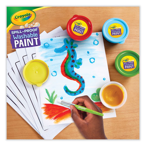 Image of Crayola® Spill Proof Washable Paints, 5 Colors, 1.4 Oz Cups, 5 Sets/Carton