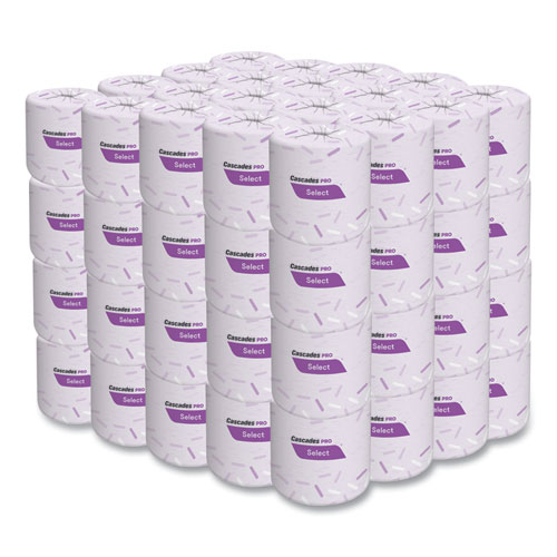 Image of Cascades Pro Select Standard Bath Tissue, 2-Ply, White, 500 Sheets, 80 Rolls/Carton