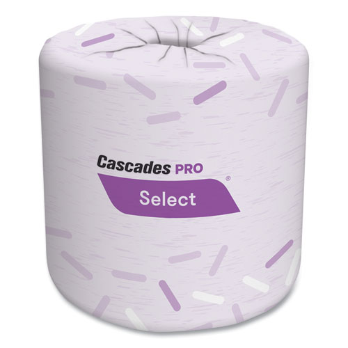 Image of Cascades Pro Select Standard Bath Tissue, 2-Ply, White, 500 Sheets/Roll, 80 Rolls/Carton