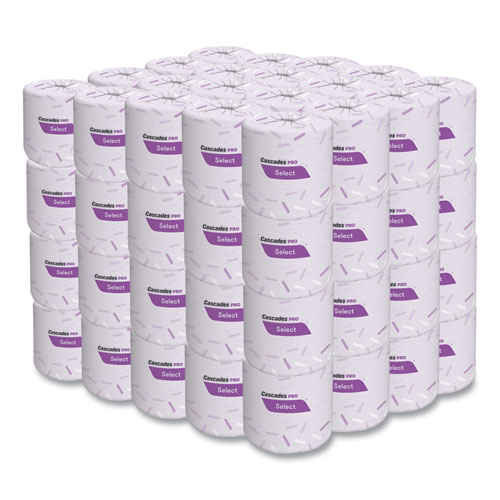 Image of Cascades Pro Select Standard Bath Tissue, 2-Ply, White, 500 Sheets/Roll, 80 Rolls/Carton