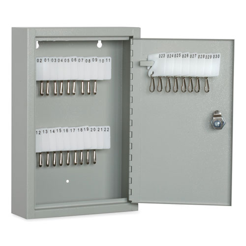 7125002853049 SKILCRAFT Locking Key Cabinet, 90-Key, Steel, Gray, 14 x 3.25 x 17.25