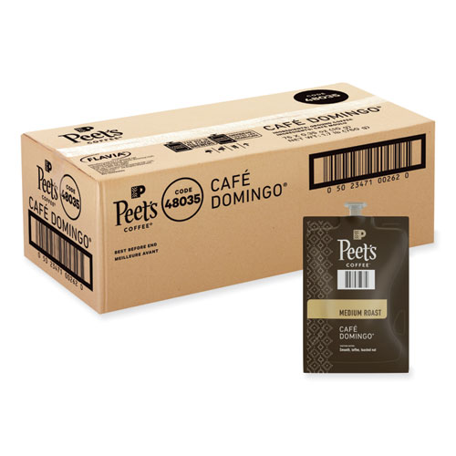 FLAVIA Ground Coffee Freshpacks, Cafe  Domingo Blend, 0.35 oz Freshpack, 76/Carton
