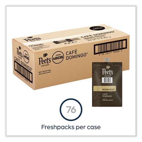 Image of FLAVIA Ground Coffee Freshpacks, Cafe  Domingo Blend, 0.35 oz Freshpack, 76/Carton