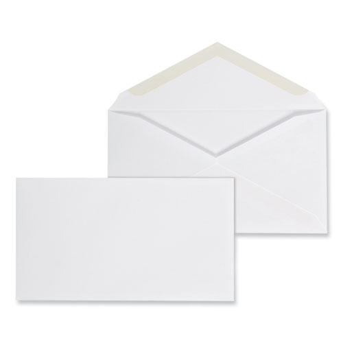 Universal® Open-End Business Envelope, #6 3/4, Square Flap, Gummed Closure, 3.06 X 6.6, White, 125/Box