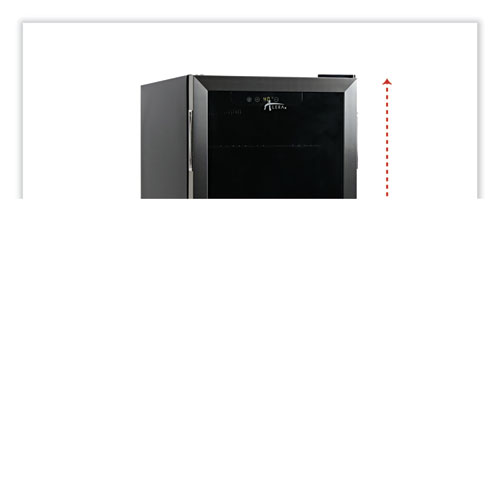 Image of Alera™ 3.4 Cu. Ft. Beverage Cooler, Stainless Steel/Black