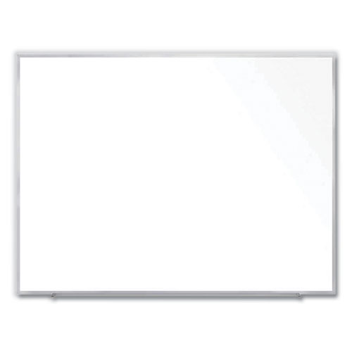 Magnetic Porcelain Whiteboard with Aluminum Frame, 72.5 x 60.47, White Surface, Satin Aluminum Frame, Ships in 7-10 Bus Days