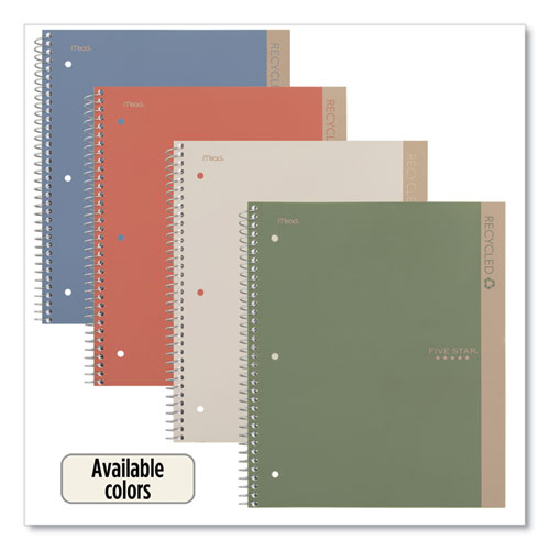 Recycled Notebook, 1 Subject, Medium/College Rule, Randomly Assorted Cover, 11 x 8.5 Sheets