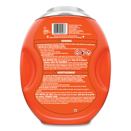 Image of Tide® Hygienic Clean Heavy 10X Duty Power Pods, Fresh Meadow Scent, 76 Oz Tub, 45 Pods, 4/Carton