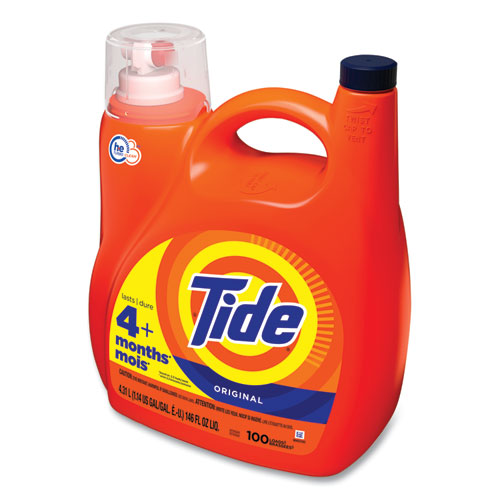 Liquid Laundry Detergent, Original Scent, 146 oz Pour Bottle, 4/Carton