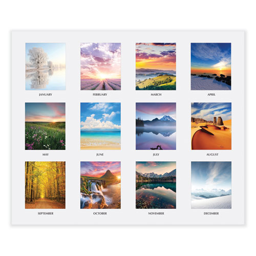 Image of House Of Doolittle™ Earthscapes Scenic Desk Pad Calendar, Scenic Photos, 22 X 17, White Sheets, Black Binding/Corners,12-Month (Jan-Dec): 2024