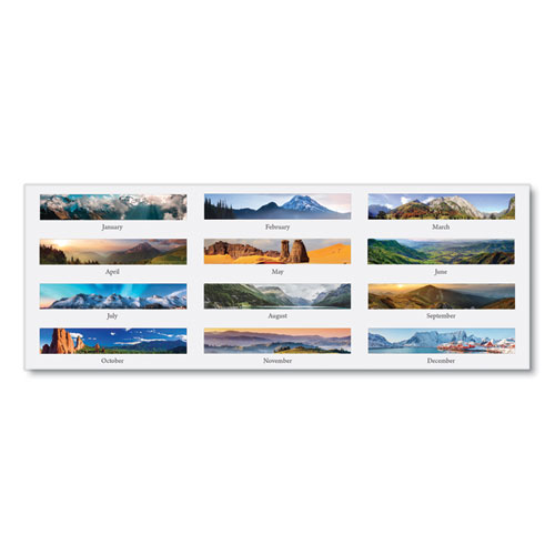 Image of House Of Doolittle™ Earthscapes Recycled Monthly Desk Pad Calendar, Mountains Of The World Photos, 22 X 17, Black Corners,12-Month(Jan-Dec): 2024