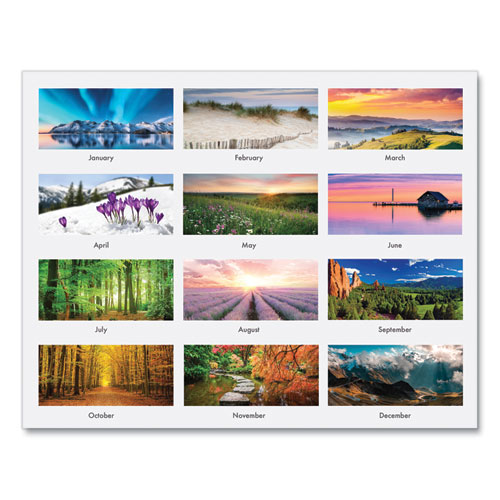 Earthscapes Recycled Monthly Wall Calendar, Scenic Beauty Photography, 12 x 16.5, White Sheets, 12-Month (Jan-Dec): 2024