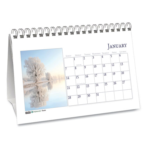 Earthscapes Recycled Desk Tent Monthly Calendar, Scenic Photography, 8.