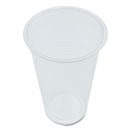 Image of Boardwalk® Translucent Plastic Cold Cups, 20 Oz, Clear, 1,000/Carton