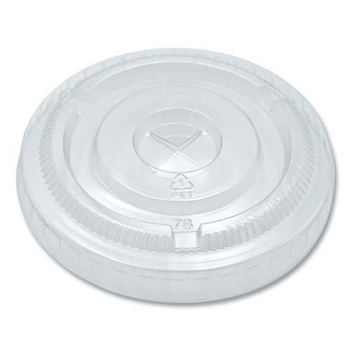 Solo 626TS Clear Flat Lid with Straw Slot - 100/Pack