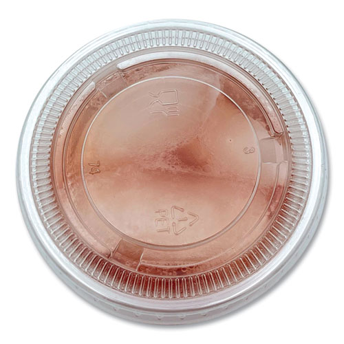 Image of Boardwalk® Souffle/Portion Cup Lids, Fits 3.25 Oz To 5.5 Oz Portion Cups, Clear, 2,500/Pack