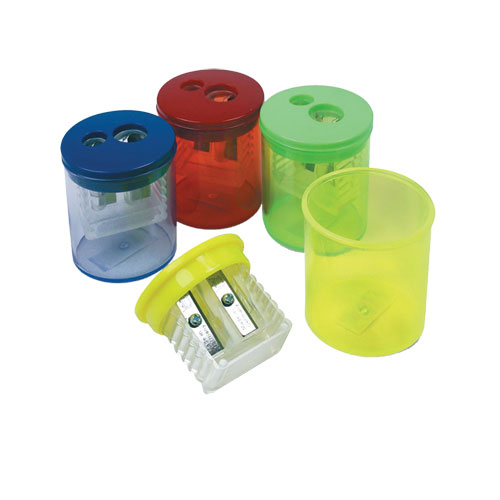 Image of The Pencil Grip™ Eisen Sharpeners. Two-Hole, 1.5 X 1.75, Assorted Colors, 12/Pack