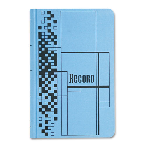 Record Ledger Book, Record-Style Rule, Blue Cover, 11.75 x 7.25 Sheets, 500 Sheets/Book