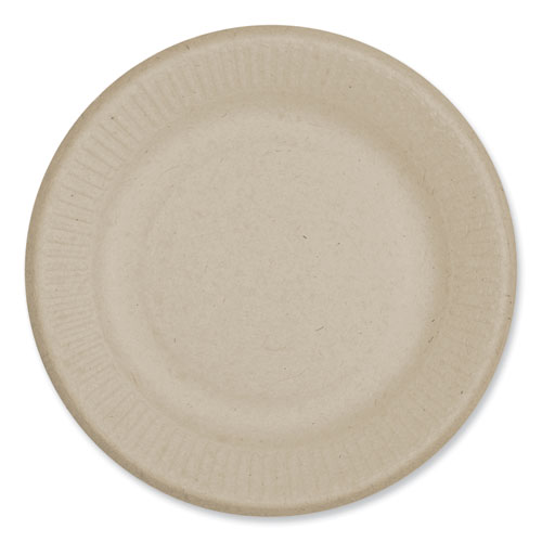 World Centric® Fiber Plates, Ripple Edge Plate, 6.1" Diameter, Natural, 1,000/Carton