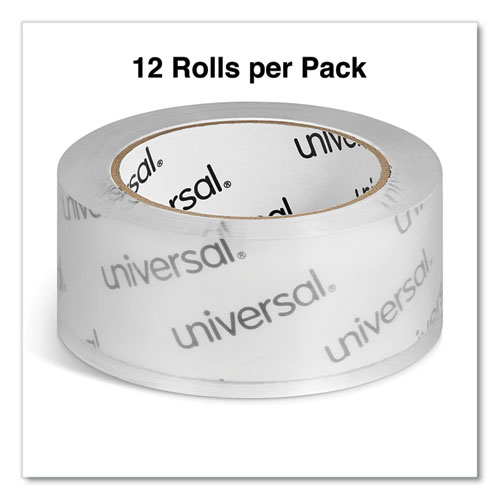 Image of Universal® Deluxe General-Purpose Acrylic Box Sealing Tape, 3" Core, 1.88" X 109 Yds, Clear, 12/Pack