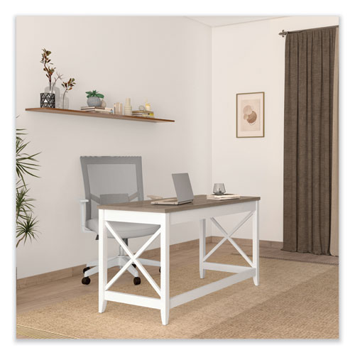 Image of Workspace By Alera® Farmhouse Writing Desk, 47.24" X 23.62" X 29.53", Gray