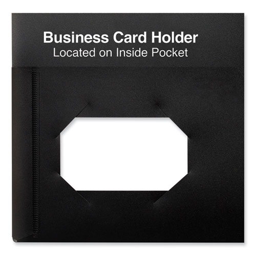 Image of Universal® Two-Pocket Plastic Folders, 100-Sheet Capacity, 11 X 8.5, Black, 10/Pack