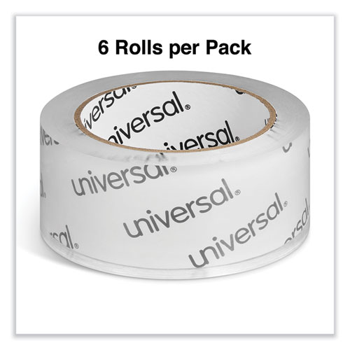 Image of Heavy-Duty Acrylic Box Sealing Tape, 3" Core, 1.88" x 54.6 yds, Clear, 6/Pack