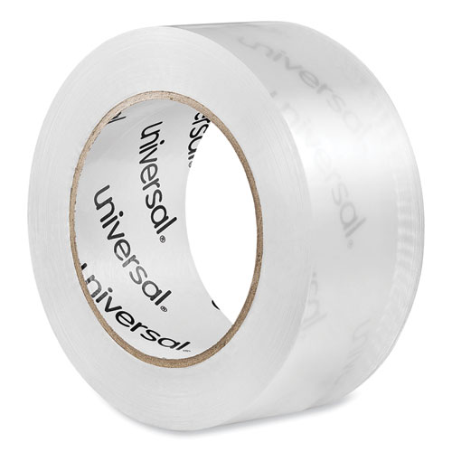Image of Universal® Deluxe General-Purpose Acrylic Box Sealing Tape, 2 Mil, 3" Core, 1.88" X 109 Yds, Clear, 6/Pack