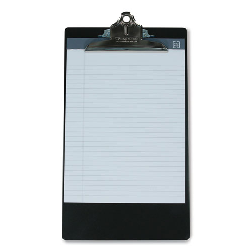 Image of Saunders Aluminum Clipboard, 1" Clip Capacity, Holds 8.5 X 14 Sheets, Black