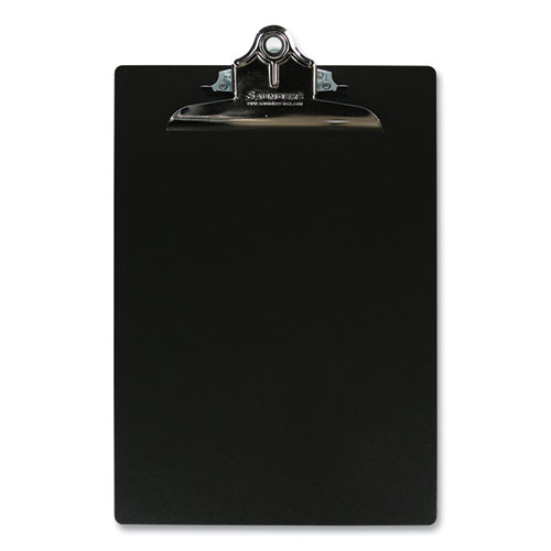 Saunders Aluminum Clipboard, 1" Clip Capacity, Holds 8.5 X 11 Sheets, Black