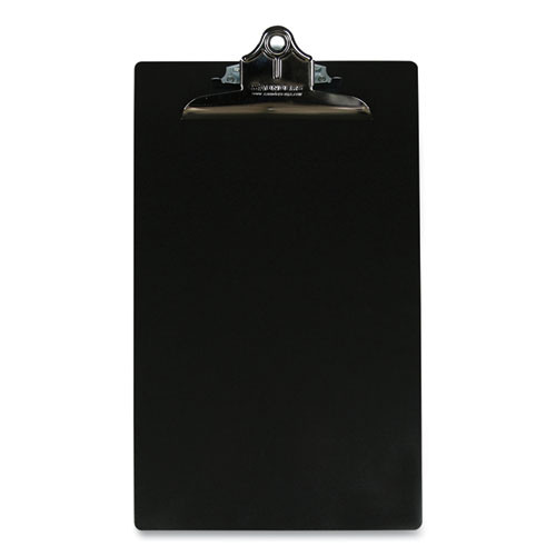 Saunders Aluminum Clipboard, 1" Clip Capacity, Holds 8.5 X 14 Sheets, Black