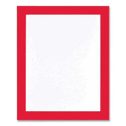 Image of Deflecto® Self Adhesive Sign Holders, 13 X 19, Clear With Red Border, 2/Pack